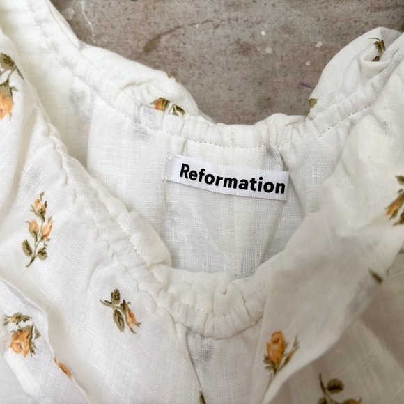 Reformation Indio Linen Floral Mini Dress - Picture 3 of 6